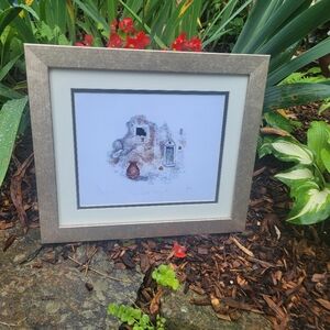 Limited Edition Vintage Signed Watercolor Print "Via Dell'Angelo" Rome